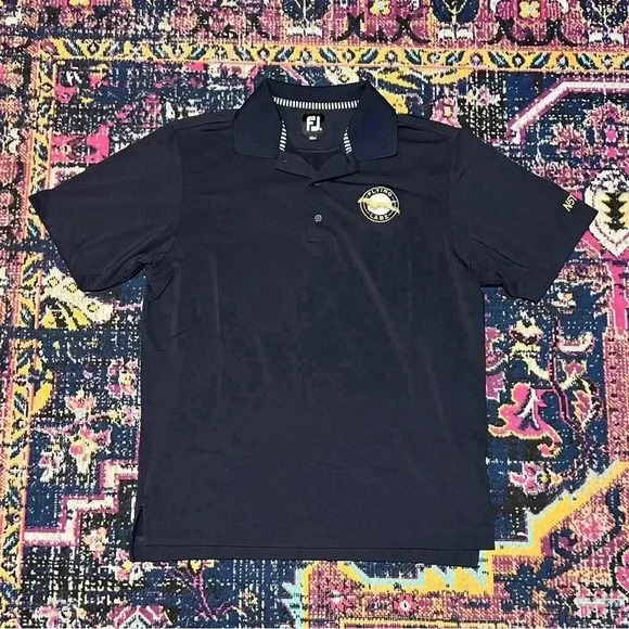 Flying Labz FootJoy Polo Shirt Medium Blue Athletic Performance Golfer Mens FJ - Picture 1 of 1